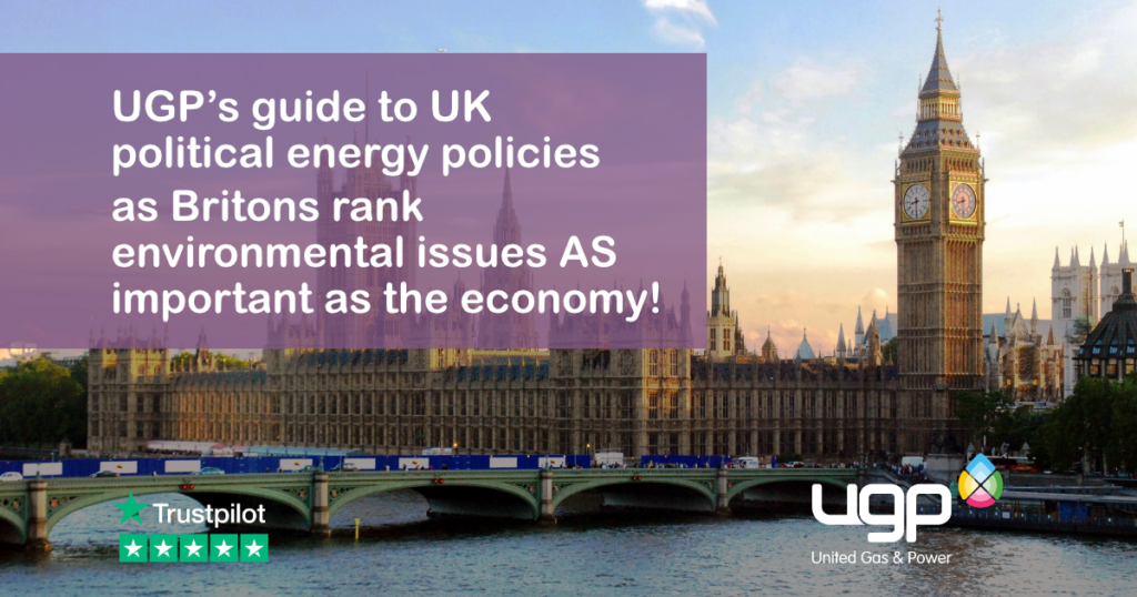 UGP’s guide to UK political energy policies as Britons rank environmental issues AS important as the economy!